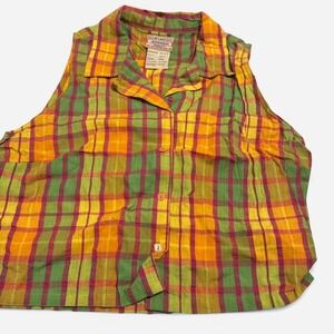 At Last multicoloured plaid top